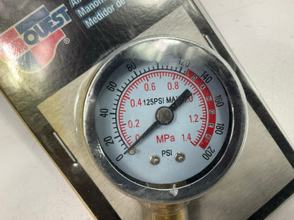 Carquest 31501 0-200 PSI Pressure Gauge (Bottom Mount), 1/8'' NPT Male, 125 MAX
