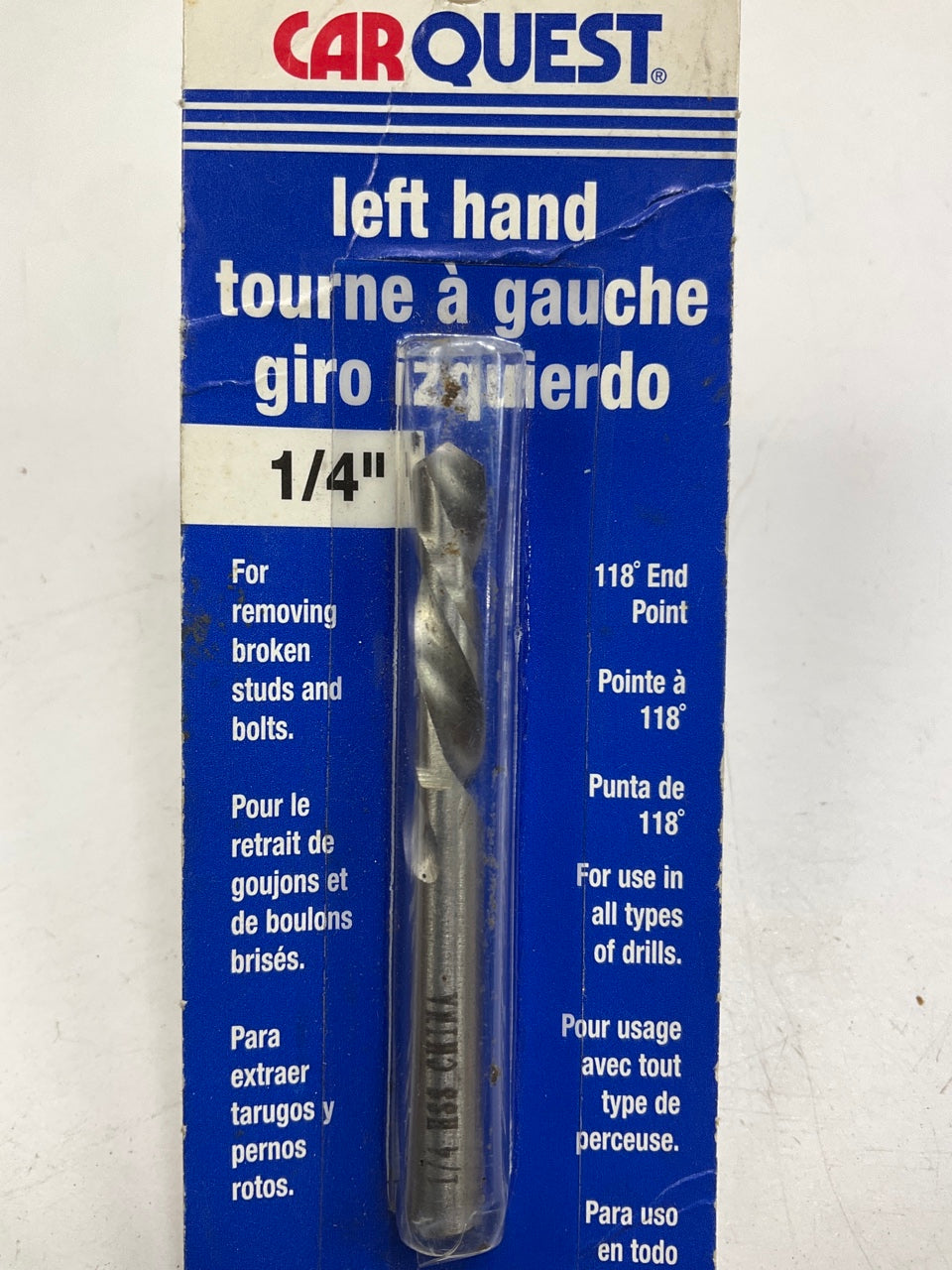 Carquest 32167 Left Hand 1/4'' Drill Bit For Removing Broken Studs And Bolts