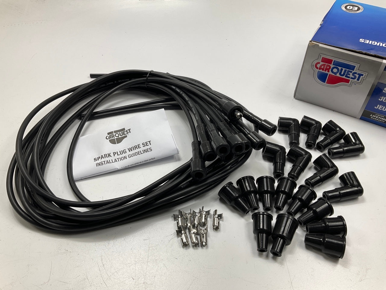 Carquest 35-8404 Universal V8 7mm Ignition Spark Plug Wire Set, 9 Wires Total