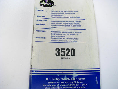 Carquest 3520 Lawn & Garden Power Equipment Accessory Drive Belt - 21/32'' X 52''