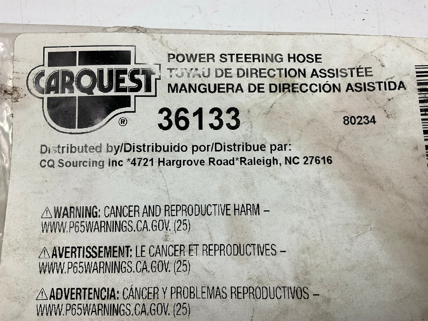 Carquest 36133 Power Steering Pressure Hose