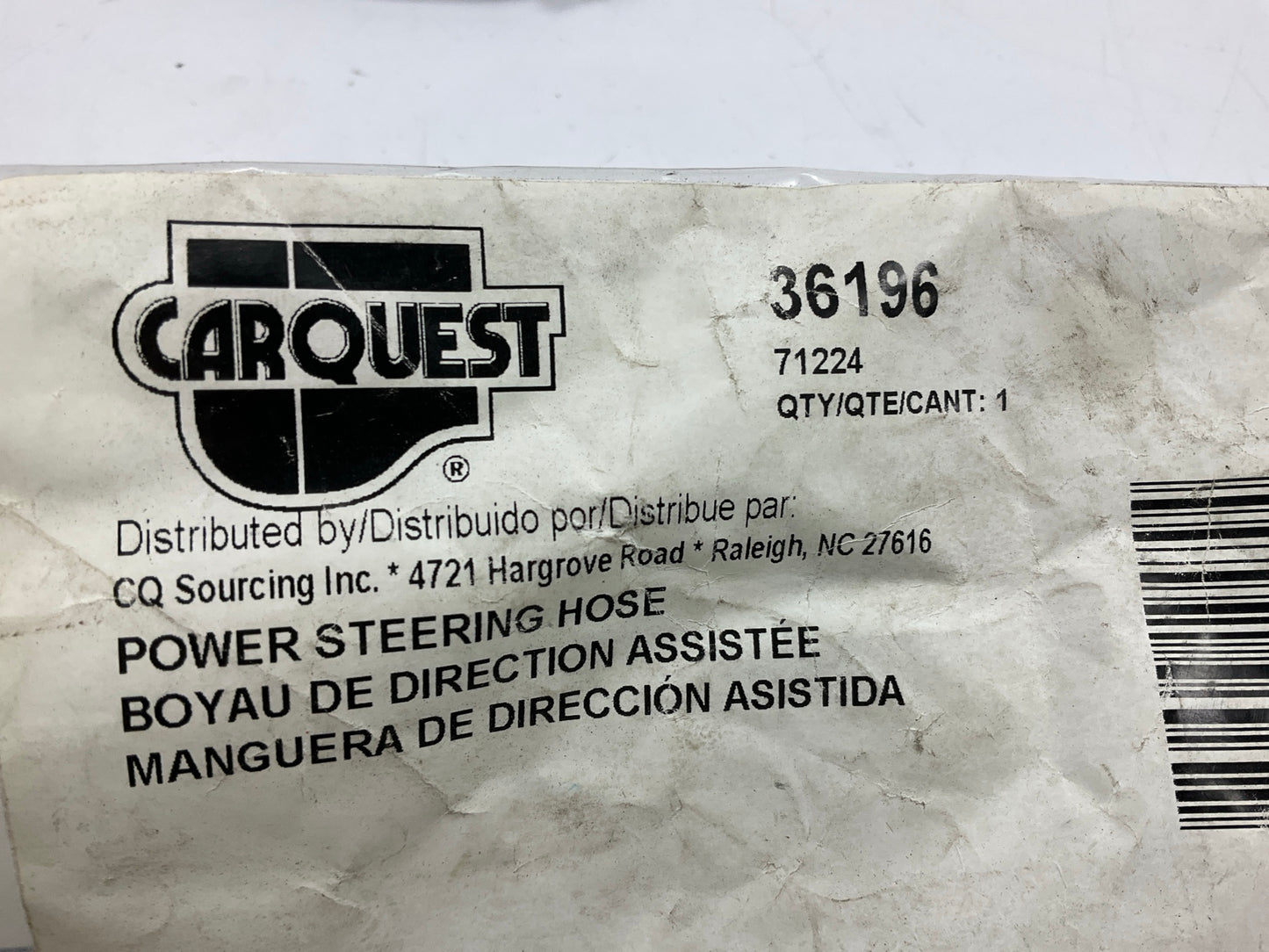 Carquest 36196 Power Steering Return Hose