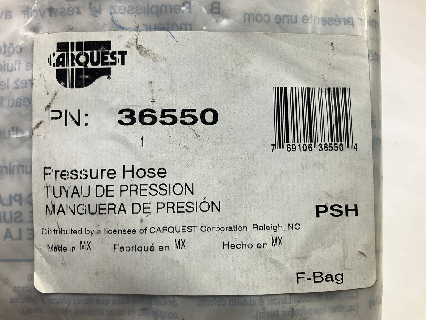 Carquest 36550 Power Steering Pressure Line Hose Assembly