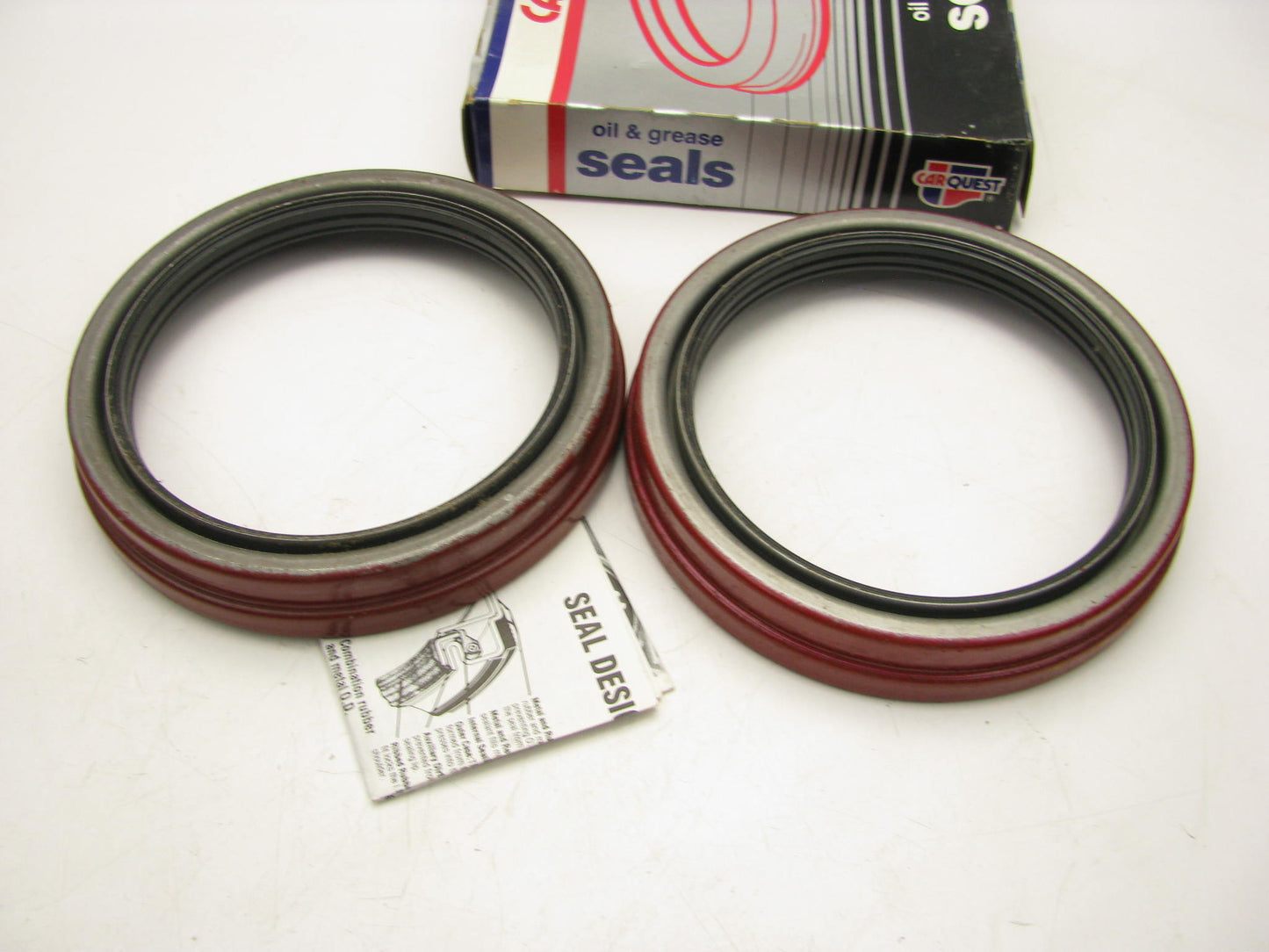 (2) Carquest 370026A Trailer Axle Wheel Oil Seals - 6.014'' OD X 4.635'' ID