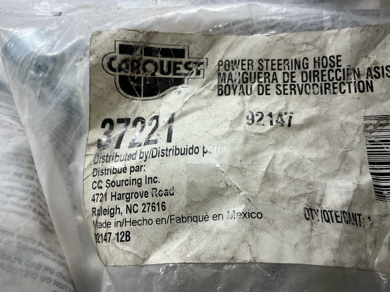 Carquest 37221 Power Steering Pressure Line Hose Assembly
