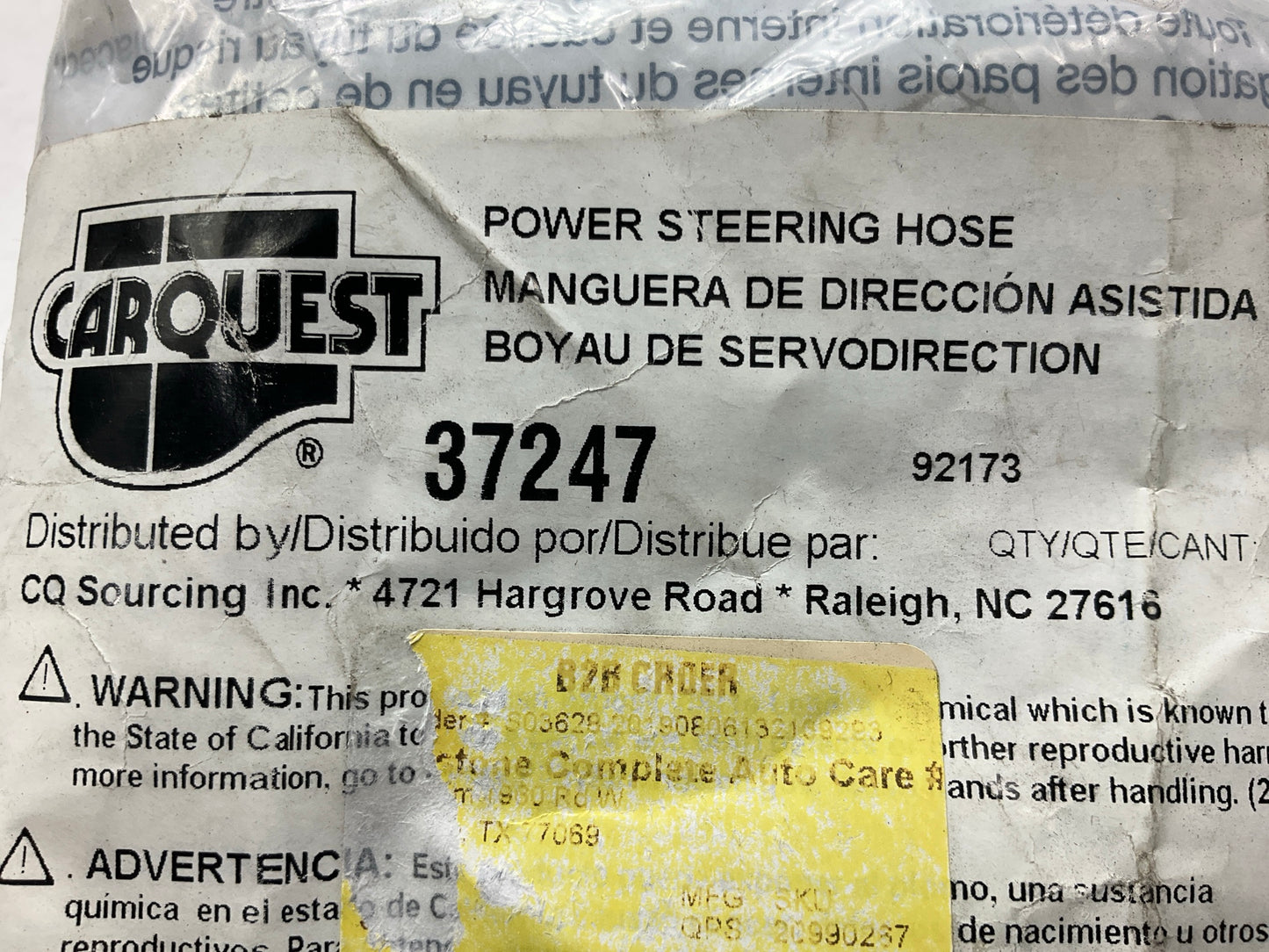 Carquest 37247 Power Steering Return Line Hose Assembly