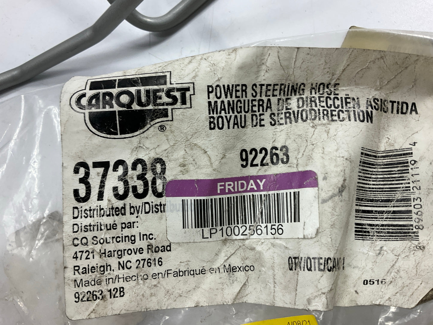 Carquest 37338 Power Steering Return Line Hose