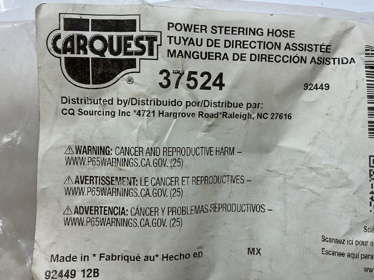 Carquest 37524 From Gear Power Steering Return Line Hose