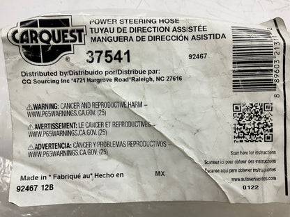 Carquest 37541 Power Steering Hose Return Line (Gear To Reservoir)