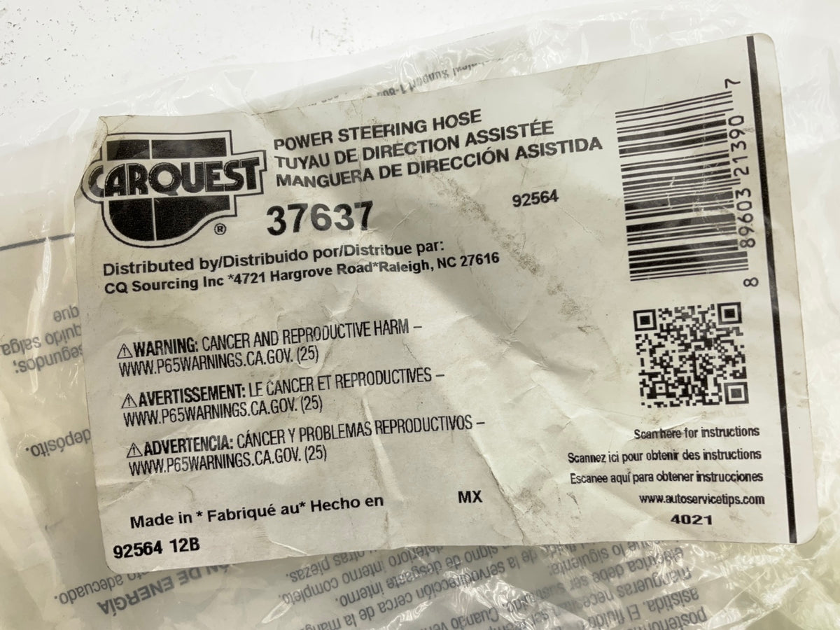 Carquest 37637 Power Steering Pressure Hose Line