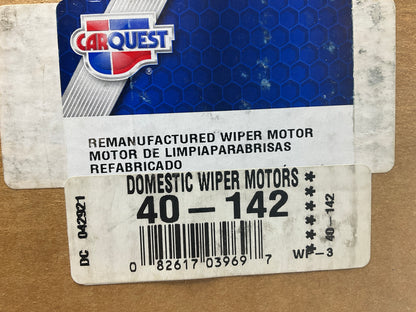 REMAN. Carquest 40-142 Front Windshield Wiper Motor