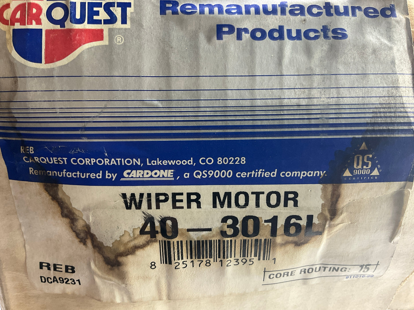 REMAN. Carquest 40-3016L Front Windshield Wiper Motor Linkage