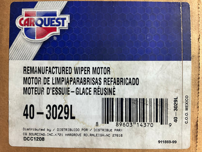 REMAN. Carquest 40-3029L Windshield Wiper Motor With Linkage