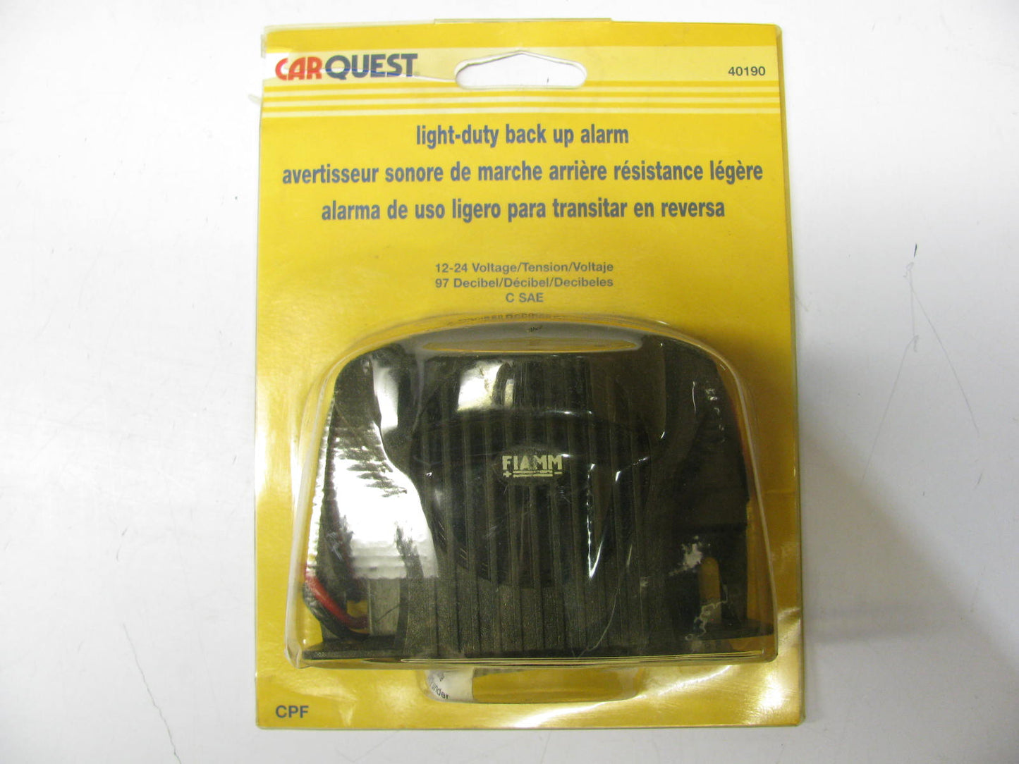 Carquest 40190 LIGHT DUTY BACK UP ALARM 12-24V - Fiam 97 Db Backup Reverse Alarm