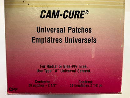 (30) Camel 13-451 Cam-Cure2-1/2'' Tire Repair Patches For Radial & Bias-ply Tire