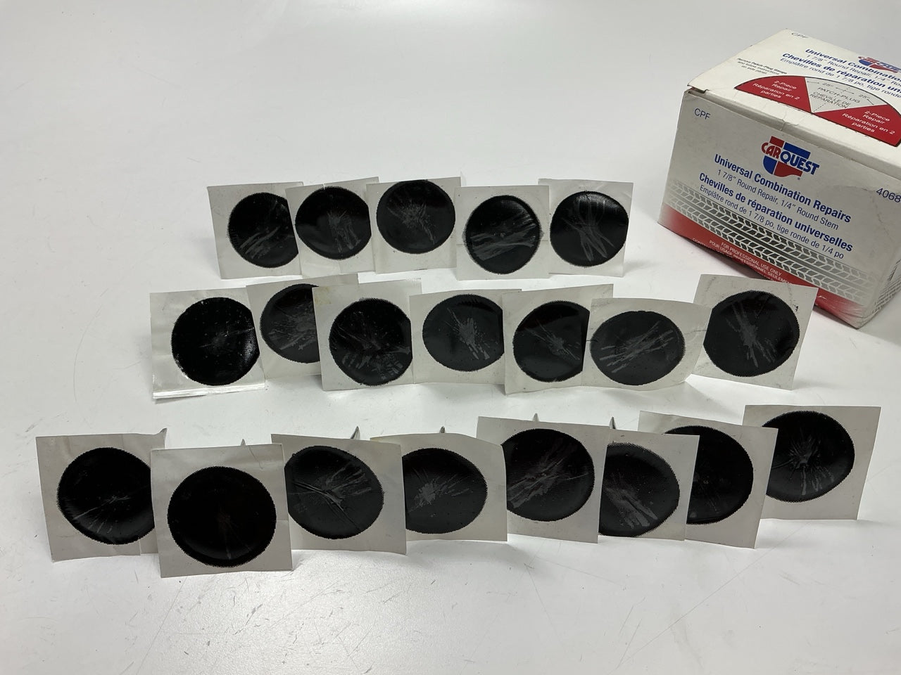 (20) Carquest 40680 Tire Repair Plug Patches 1-7/8'' Round, 1/4'' Stem
