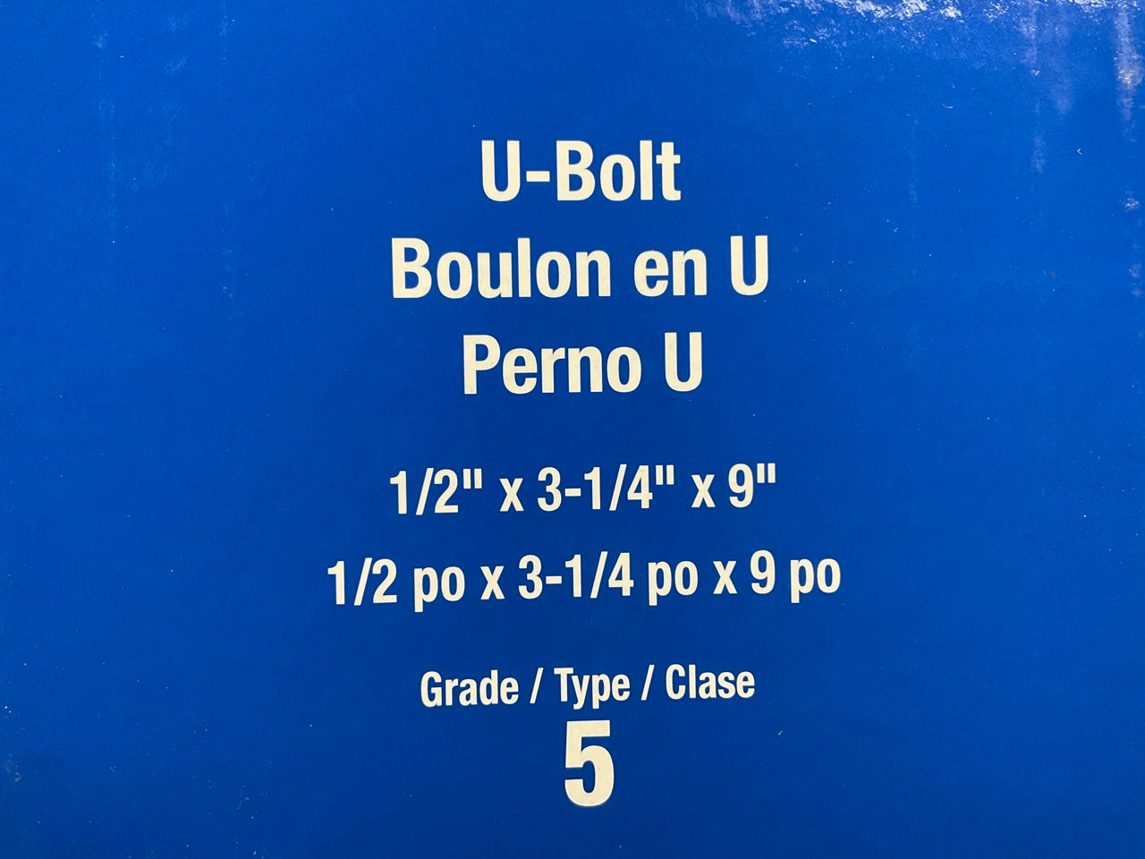 Carquest 41104 U-Bolt - 1/2'' X 3-1/4'' X 9''