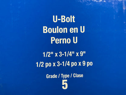 Carquest 41104 U-Bolt - 1/2'' X 3-1/4'' X 9''