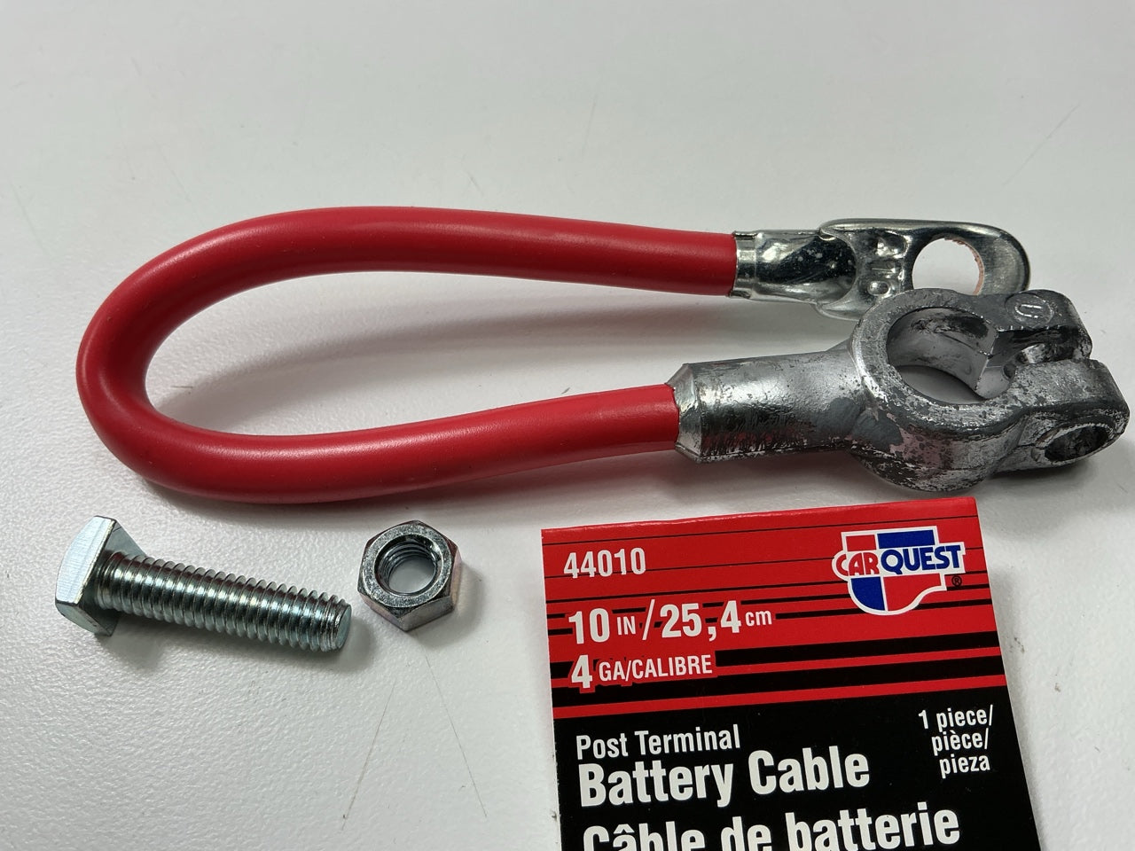 Carquest 44010 Red Top Post Battery Cable, 4 Gauge, 10'' Long