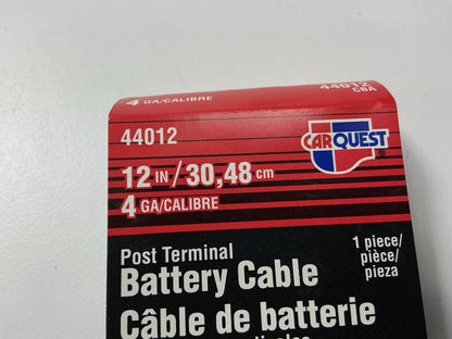 Carquest 44012 Red Top Post Battery Cable, 4 Gauge, 12'' Long