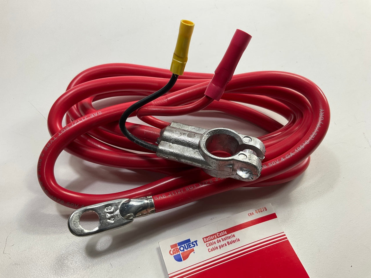 Carquest 44078 Red Top Post Battery Cable, 4 Gauge, 78'' Long W/ Pigtail
