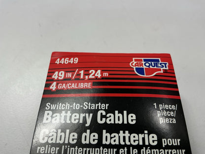 Carquest 44649 Side Post Battery Cable  - Battery To Switch 49'' Long - 4 Gauge