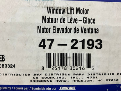 Carquest 47-2193 Front Left Power Window Motor For 2002-2004 Mini Cooper