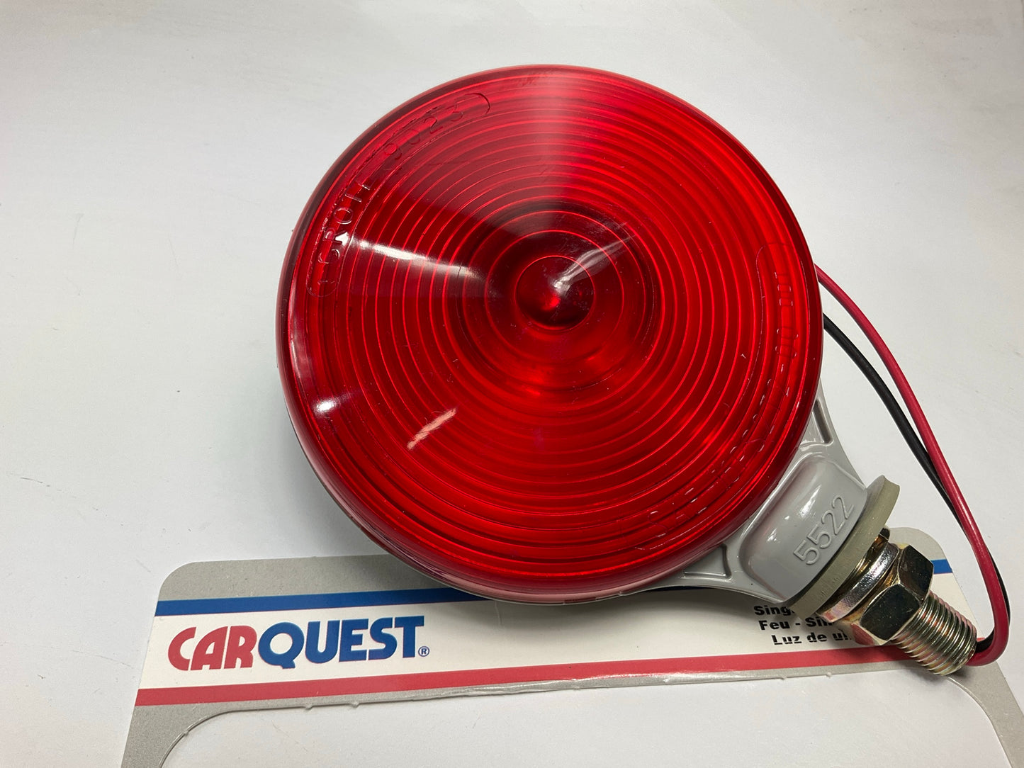 Carquest Grote 50642-5 4-1/4'' Round Duramold Single Face Pedestal Lamp Light RED