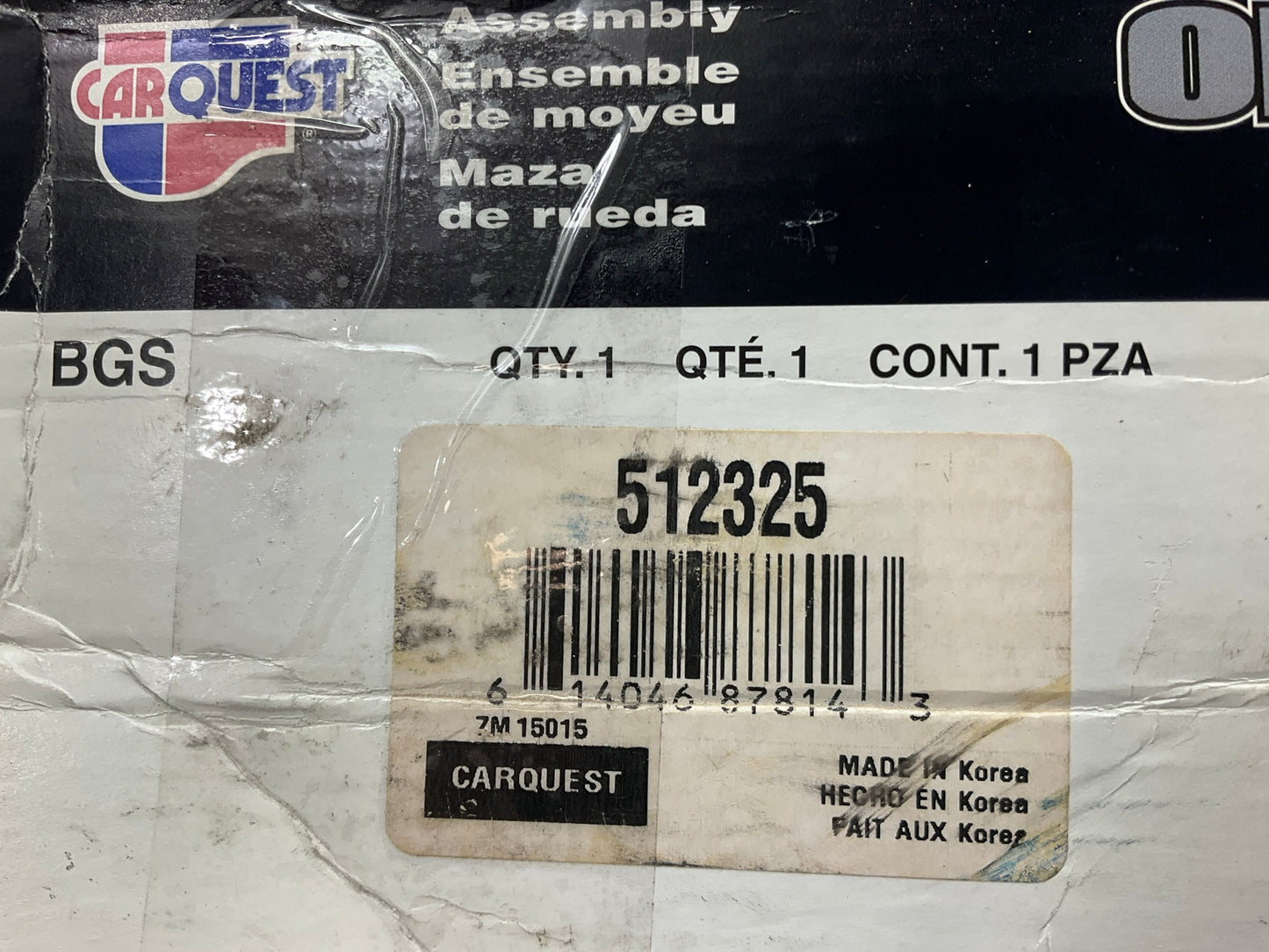 Carquest 512325 Wheel Bearing And Hub Assembly, Rear