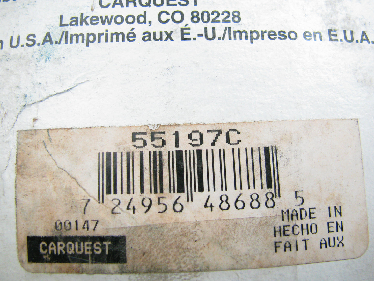 Carquest 55197C Differential Pinion Bearing 1.9675'' ID X 4.33'' OD X 2.5'' W