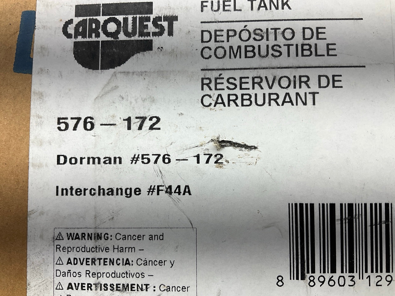 SCRATCHED - NEW Carquest (Dorman) 576-172  24.5 Gallon Fuel Tank - 1997-98 F150