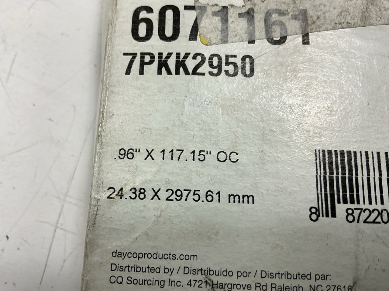 Carquest 6071161 Serpentine Belt For 2003-06 Porsche Cayenne 4.5L-V8