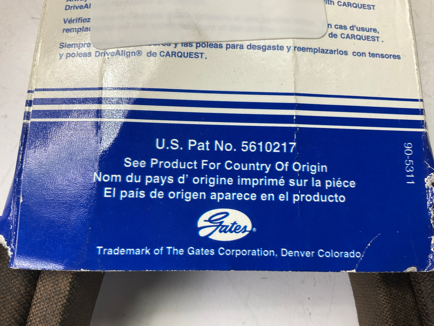 Carquest (Gates) 6520BR Power Equipment Accessory Drive Belt - 21/32'' X 71-3/4''