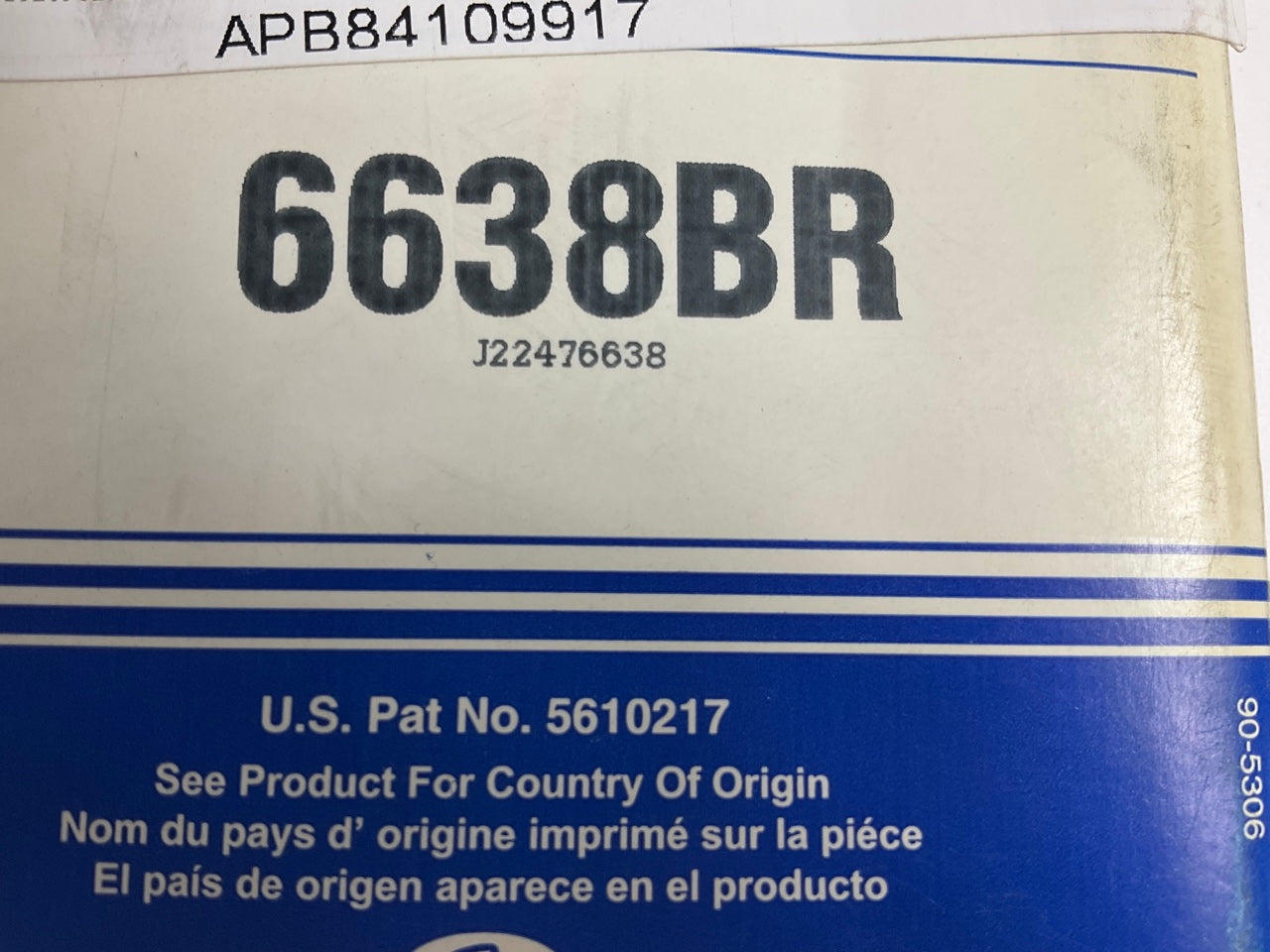 Carquest 6638BR BladeRunner Power Equipment Accessory Drive Belt 17/32 X 96-3/4''
