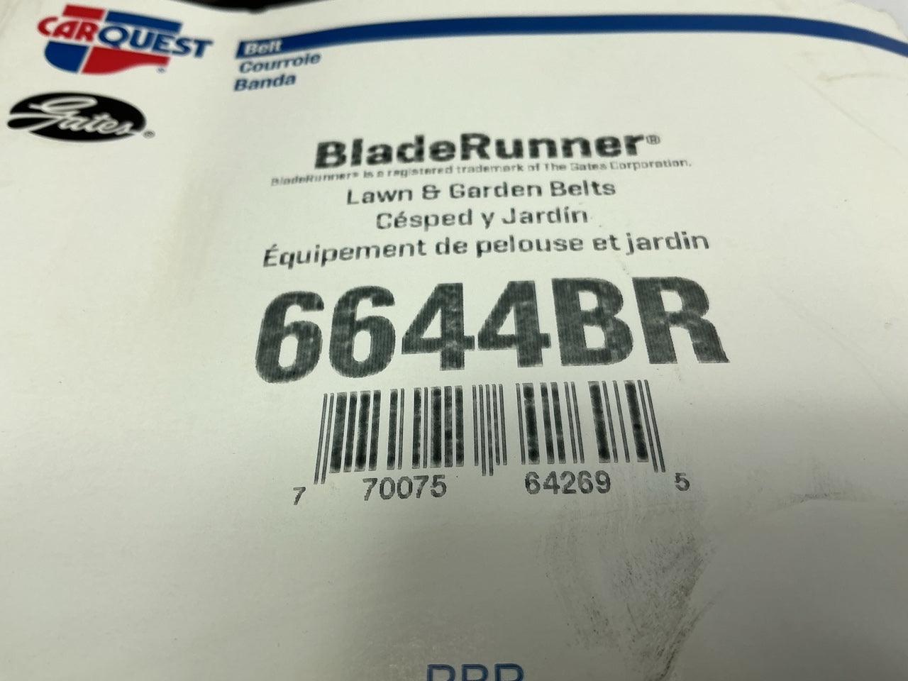 Carquest 6644BR BladeRunner Power Equipment Drive Belt, 11/16'' X 76-3/4''