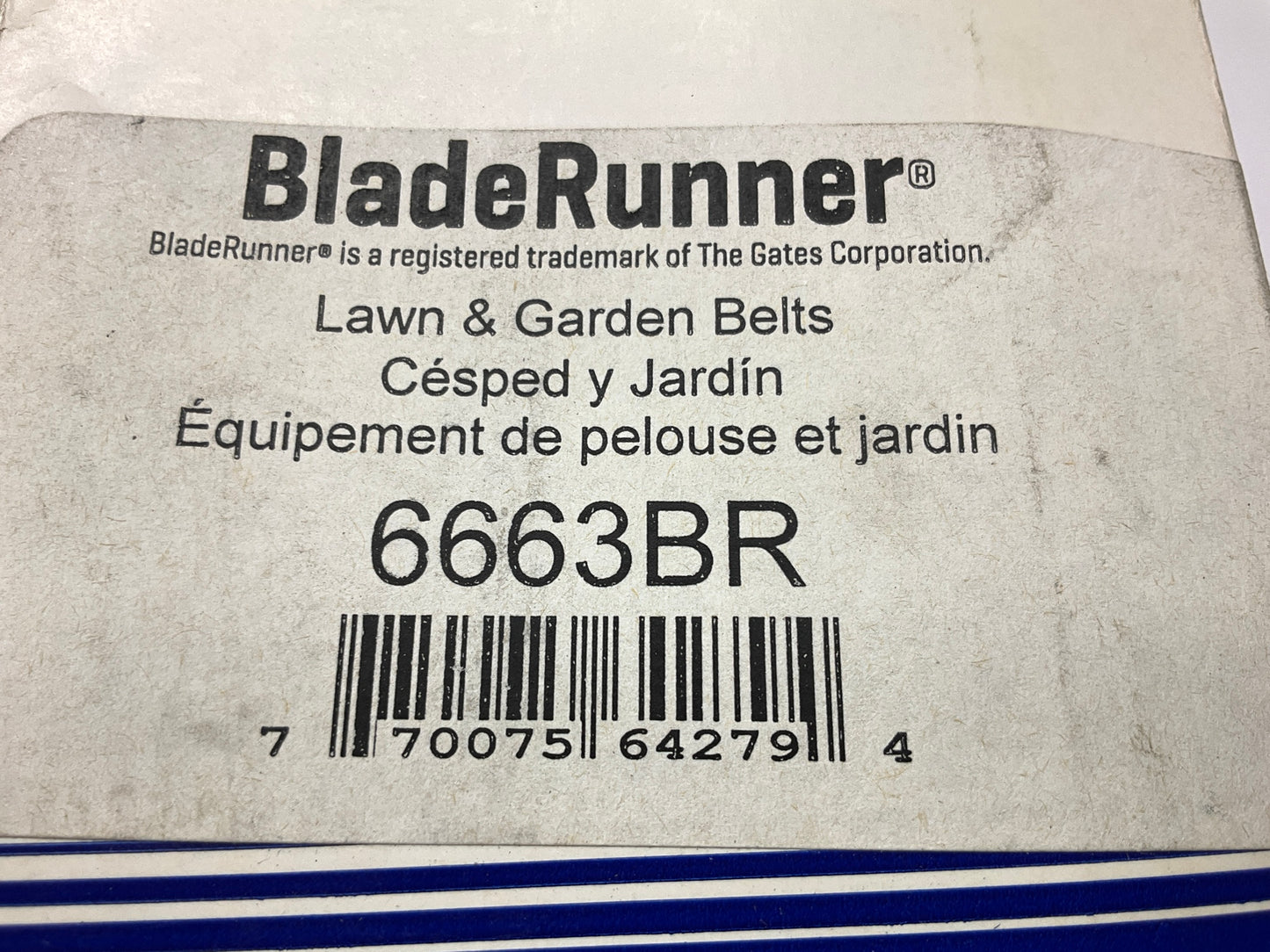 Carquest 6663BR BladeRunner Power Equipment Accessory Drive Belt, 1/2'' X 109-3/8