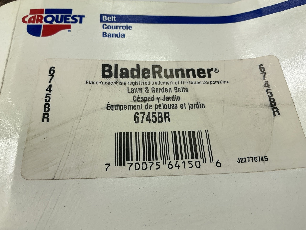 Carquest 6745BR BladeRunner Power Equipment Accessory Drive Belt 11/16 X 149-5/8