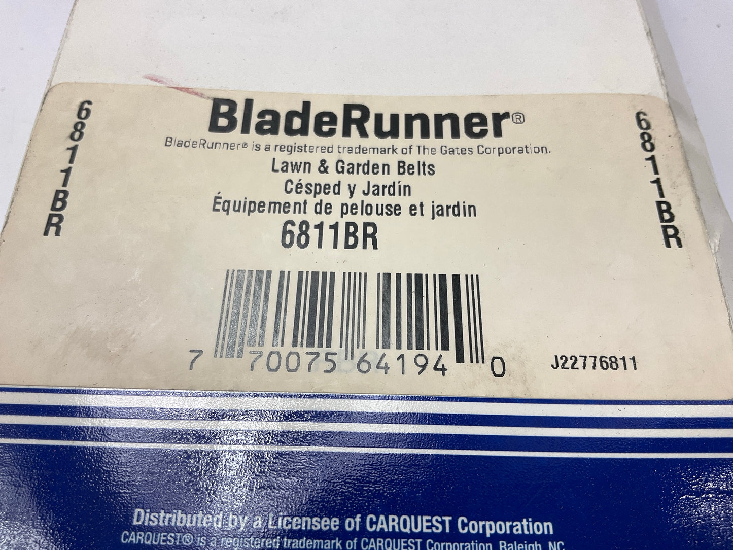 Carquest 6811BR BladeRunner Power Equipment Accessory Drive Belt, 1/2'' X 84-1/4''