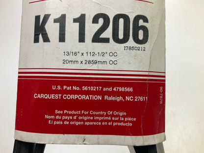 Carquest 6K1120 Serpentine Belt 112-1/2'' X 13/16'' - 6 Ribs