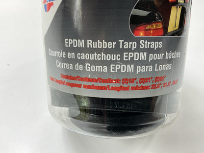 Carquest 71021 EPDM Rubber Tarp Straps, (2) 15'', (2) 21'', (2) 31''