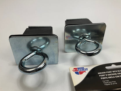 Carquest 71070 Truck Bed Heavy Duty Anchor Tie-down Hook Point W/ Block - Pair