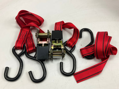 (6) Carquest 71081 6' Ratchet Tie Down Straps - Working Load: 600 Lbs.