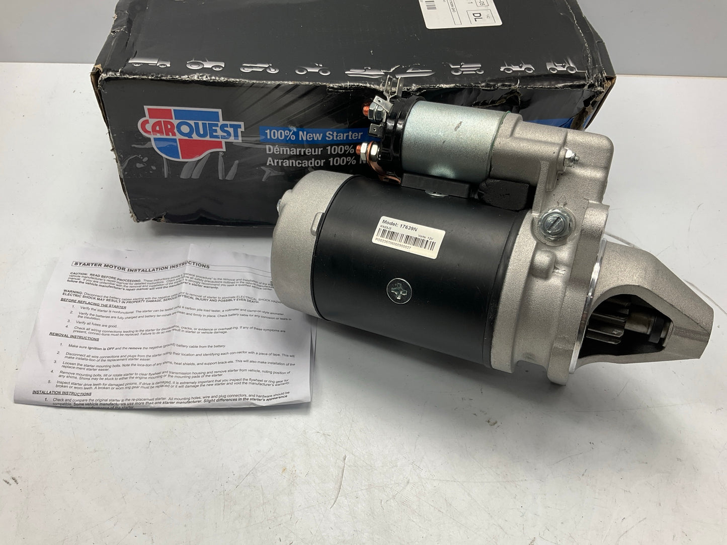 Carquest 72-17639N Starter Motor For Massey Ferguson 20 20B 20E 20F 35 40 550 65