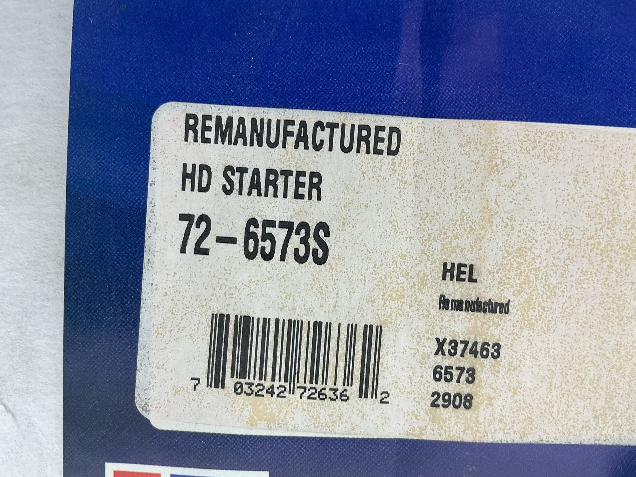 REMAN. Carquest 72-6573S Starter 6573S
