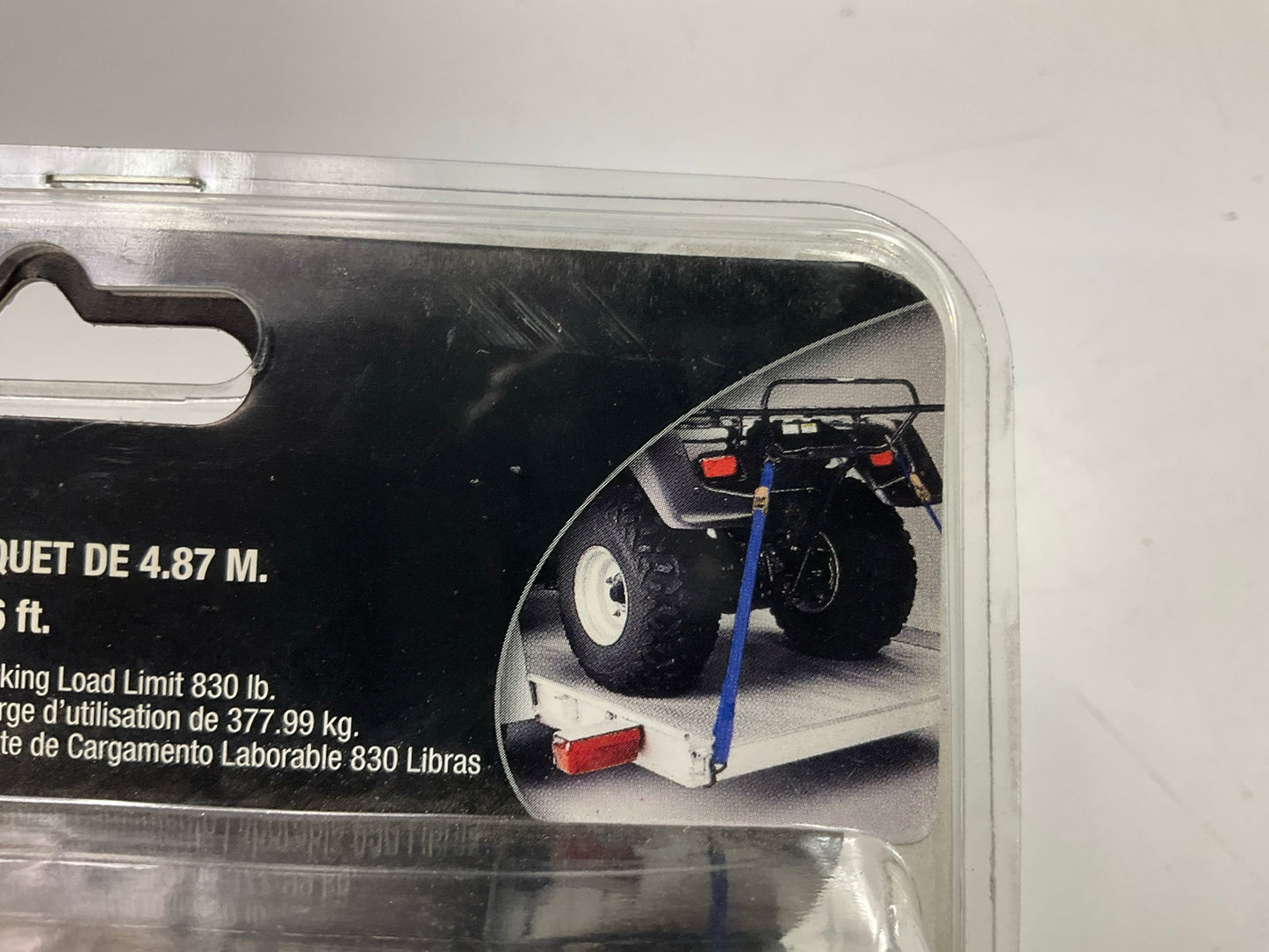 (2) Carquest 73017 16 Feet Ratchet Tie Down Strap, Break Strength 2,500 Lb