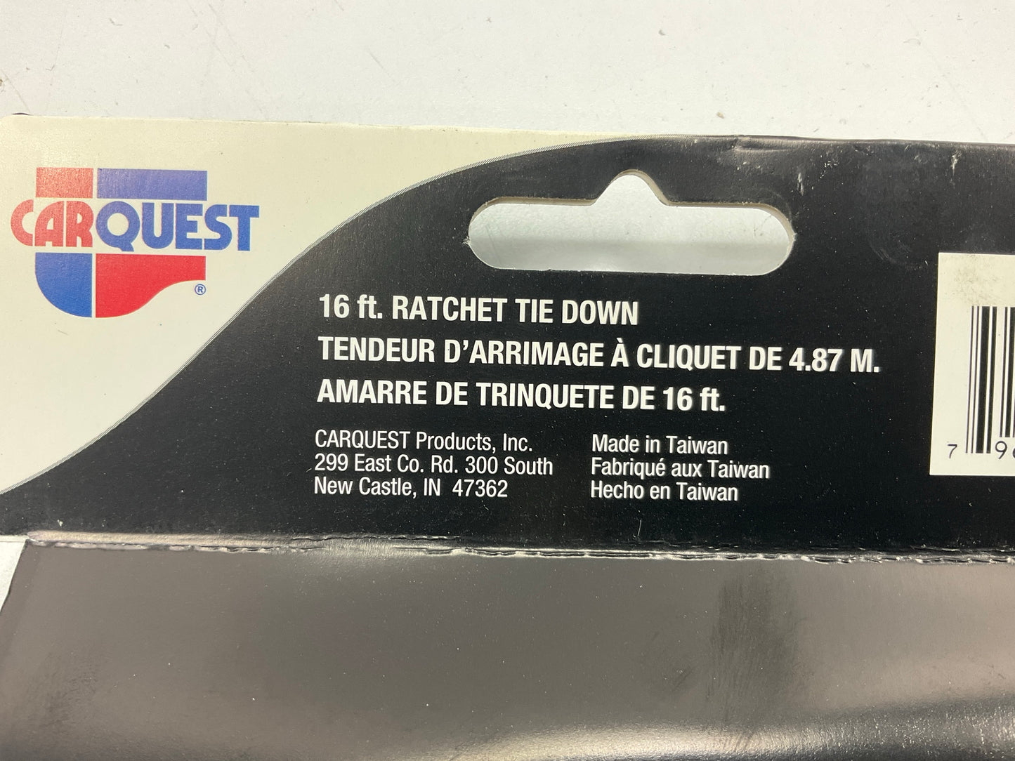 Carquest 73017 16 Feet Ratchet Tie Down Strap, Break Strength 2,500 Lb