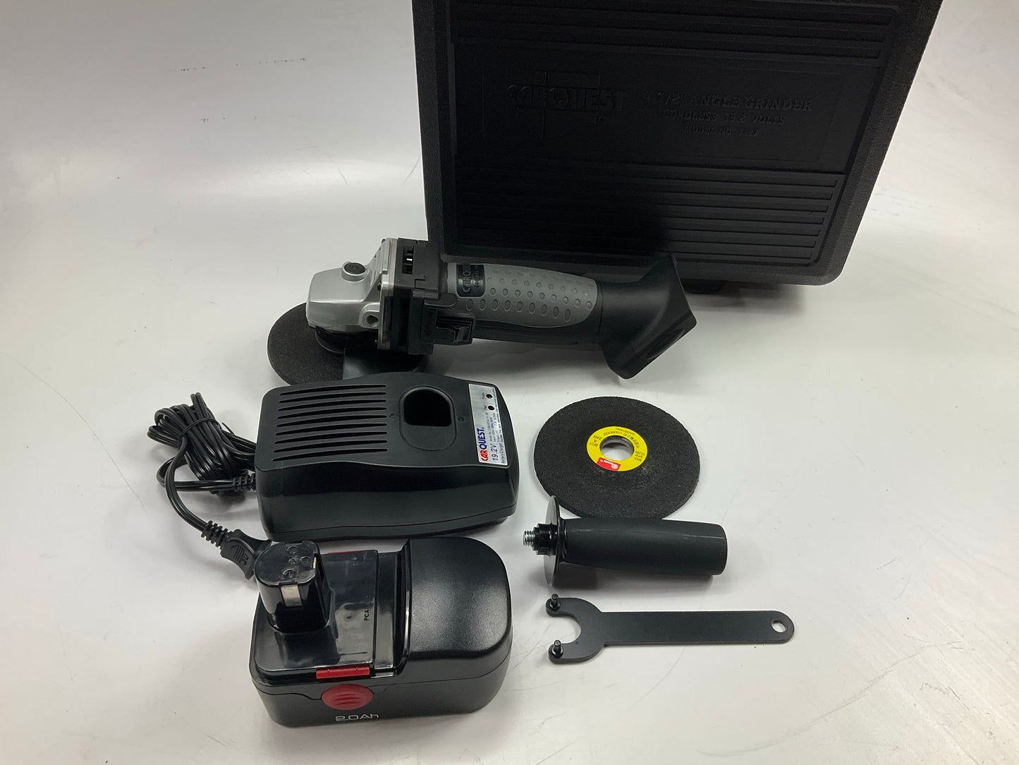 Carquest 19.2V Cordless 4-1/2'' Angle Grinder With Wheel, 2.0Ah Battery & Charger