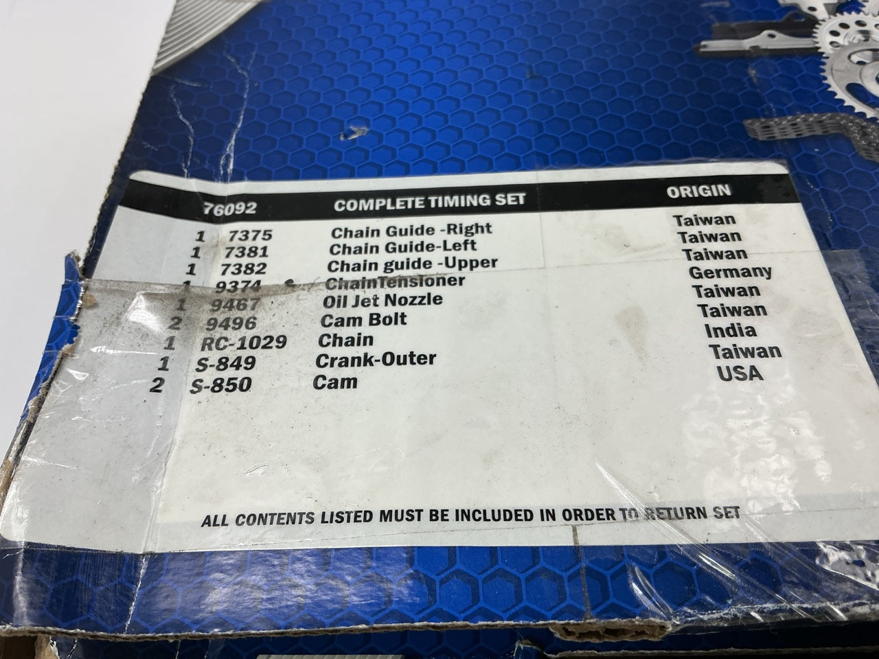 Carquest 76092 Engine Timing Set For 2000-2008 Chevrolet Pontiac 2.0L 2.2L 2.4L