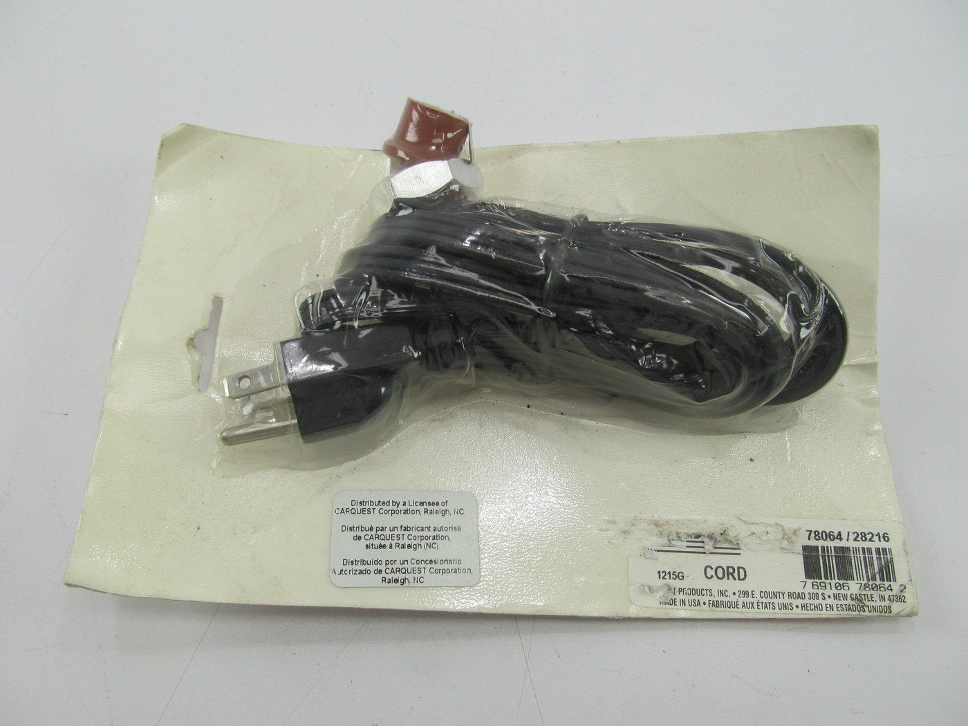 CARQUEST (Kat's) 6' Heavy Duty Engine Block Heater Replacement Cord, 16/3 Gauge