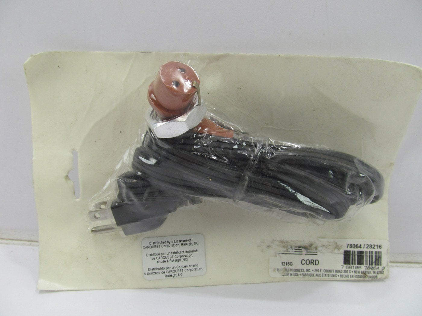 CARQUEST (Kat's) 6' Heavy Duty Engine Block Heater Replacement Cord, 16/3 Gauge